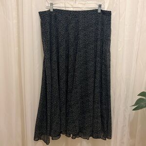 dELiA*s Dolls Kill Black and White Polka Dot A-Line Skirt size XXL